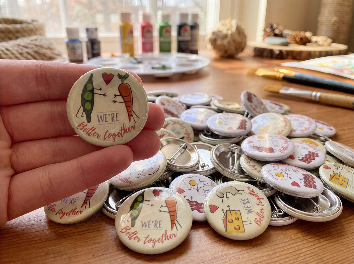 1.25" x 1.25" Mini Pinback Buttons