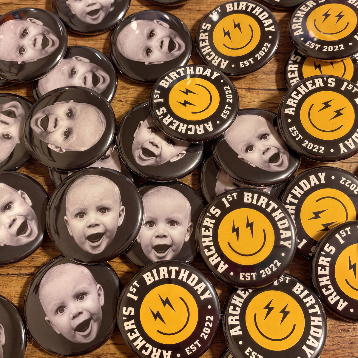 1.25" x 1.25" Mini Pinback Buttons